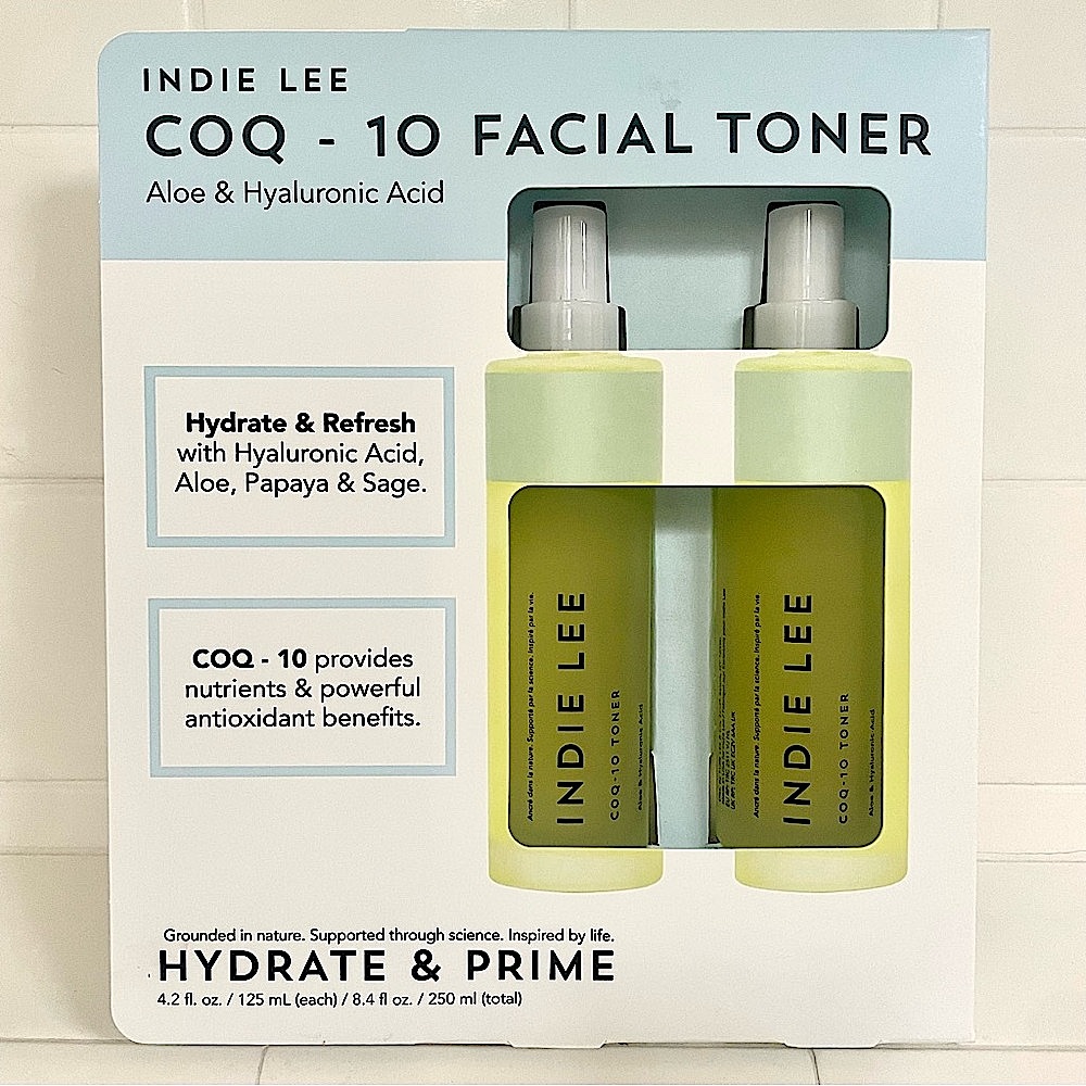 NEW Indie Lee CoQ-10 Hyaluronic Acid Facial Toner Set of 2 4.2 / 8.4 oz